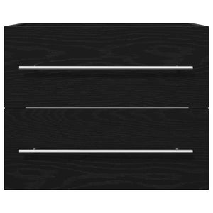 Waschbeckenunterschrank Schwarz Eiche 60cm