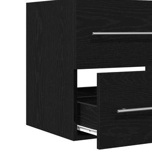 Waschbeckenunterschrank Schwarz Eiche 60cm