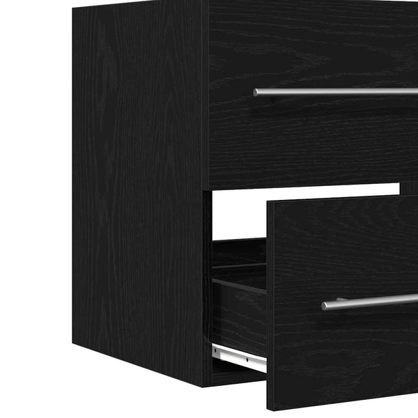 Waschbeckenunterschrank Schwarz Eiche 60cm