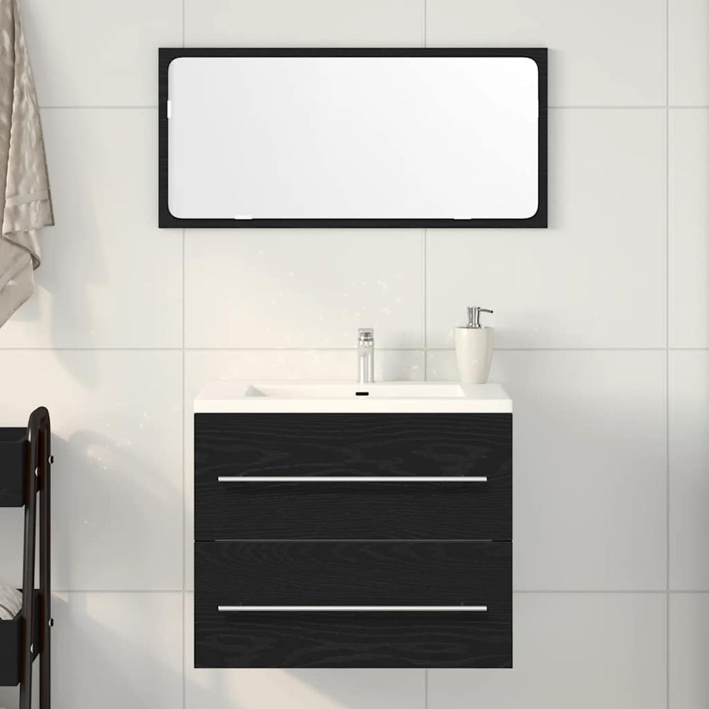 Waschbeckenunterschrank Schwarz Eiche 60cm