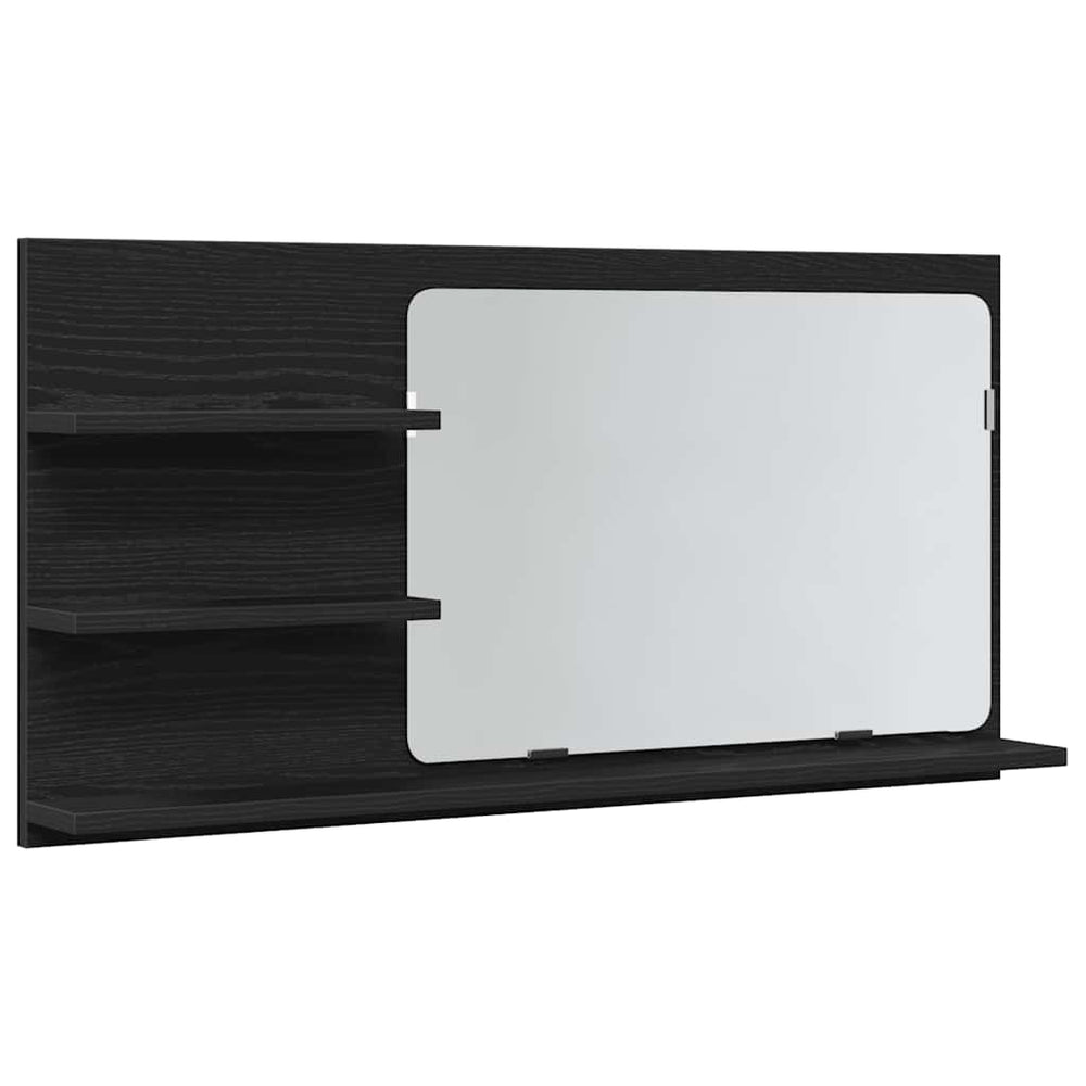 Badezimmer Spiegelschrank, Schwarze Eiche, 90cm
