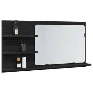 Badezimmer Spiegelschrank, Schwarze Eiche, 90cm
