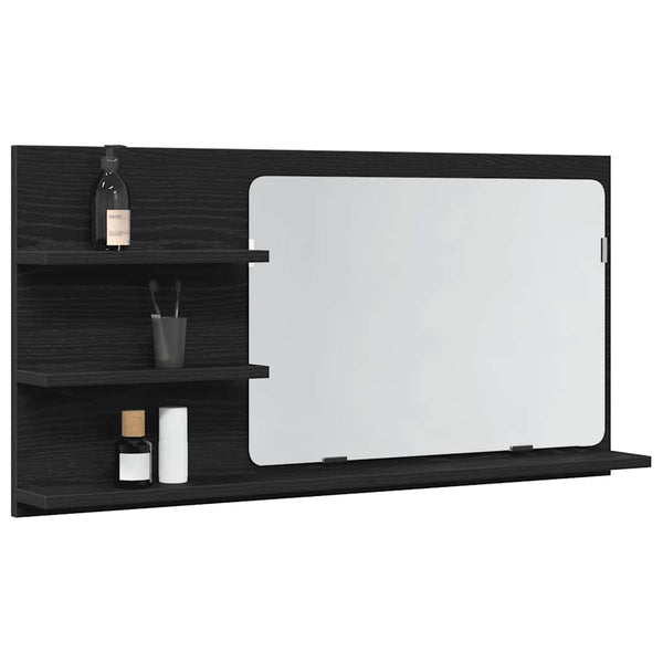 Badezimmer Spiegelschrank, Schwarze Eiche, 90cm