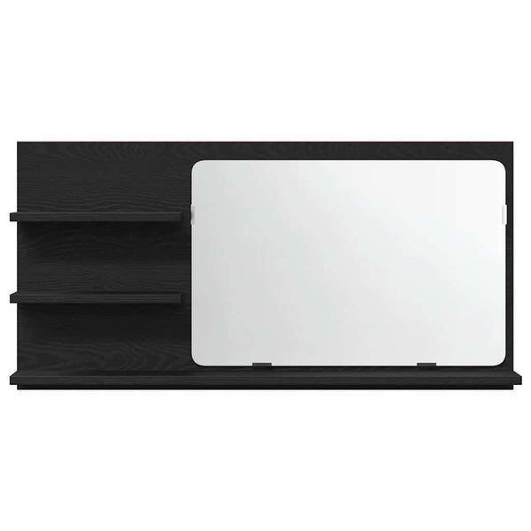 Badezimmer Spiegelschrank, Schwarze Eiche, 90cm
