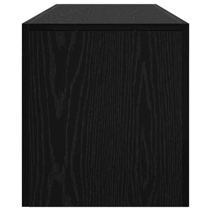 TV-Schrank Schwarz Eichenoptik mit LED