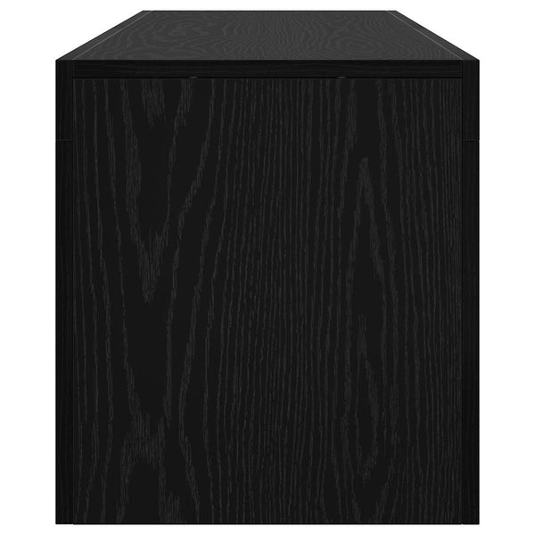TV-Schrank Schwarz Eichenoptik mit LED