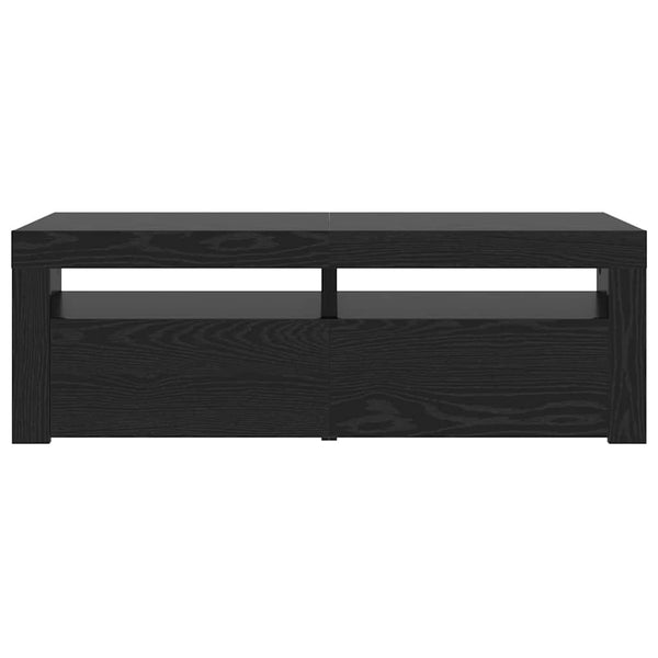 TV-Schrank mit LED Schwarz Eichen-Optik 120 cm