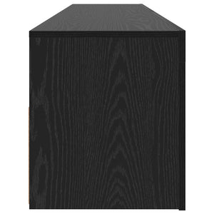 TV-Schrank mit LED Schwarz Eichen-Optik 120 cm