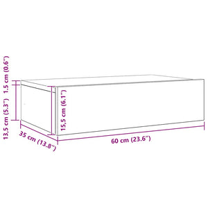 TV-Schrank mit LED Schwarze Eiche 60cm