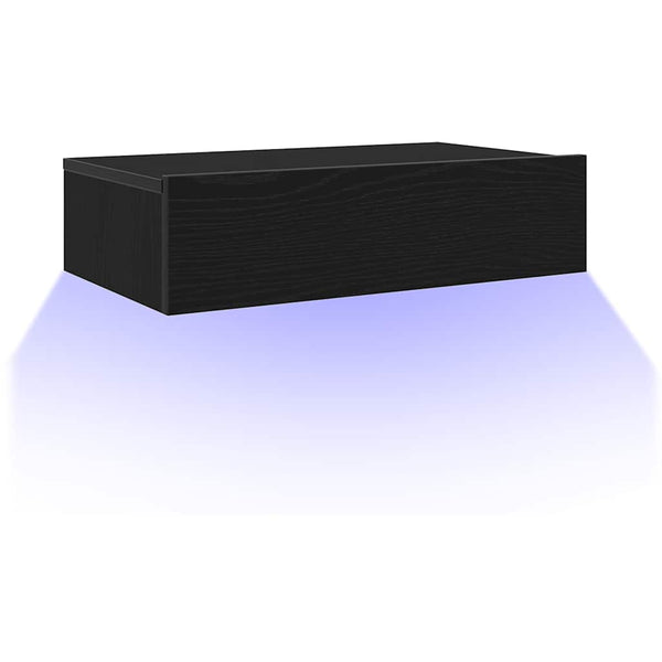 TV-Schrank mit LED Schwarze Eiche 60cm