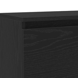TV-Schrank Schwarz Eichen-Optik mit LED