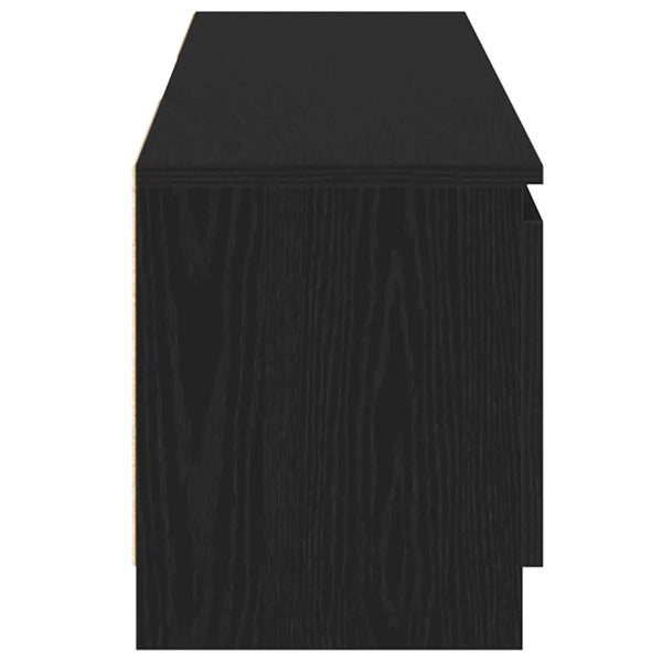 TV-Schrank Schwarz Eichen-Optik mit LED