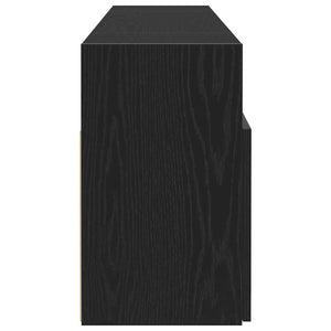 TV-Schrank mit LED Schwarz Eichen-Optik 120 cm