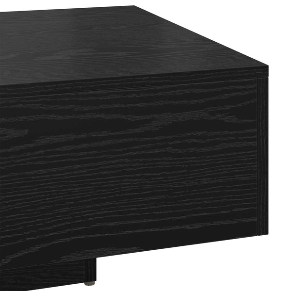 Schwarzer Couchtisch Eichenoptik 85x55 cm