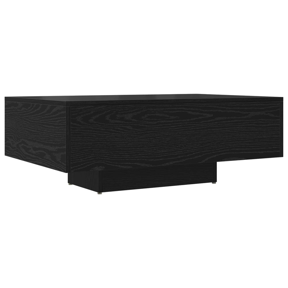 Schwarzer Couchtisch Eichenoptik 85x55 cm