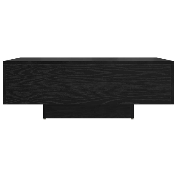 Schwarzer Couchtisch Eichenoptik 85x55 cm