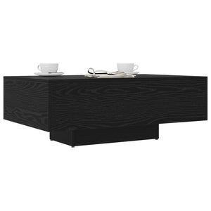 Schwarzer Couchtisch Eichenoptik 85x55 cm