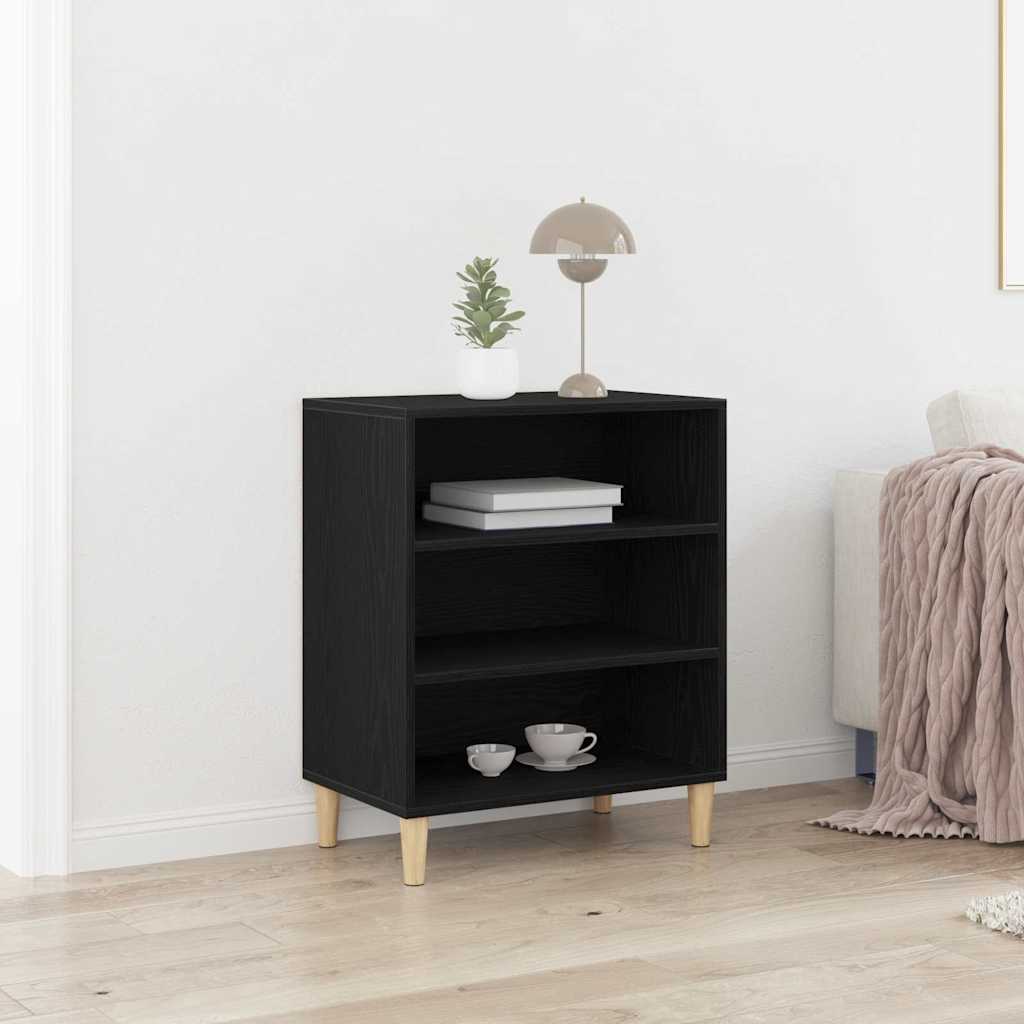Schwarzes Sideboard Eichenoptik 57 cm