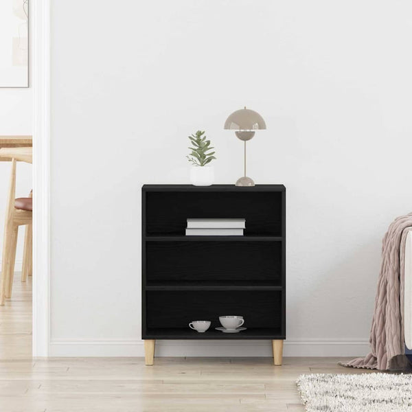 Schwarzes Sideboard Eichenoptik 57 cm