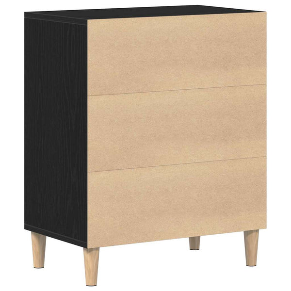 Schwarzes Sideboard Eichenoptik 57 cm