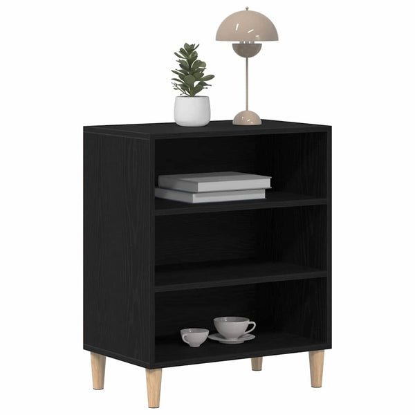 Schwarzes Sideboard Eichenoptik 57 cm