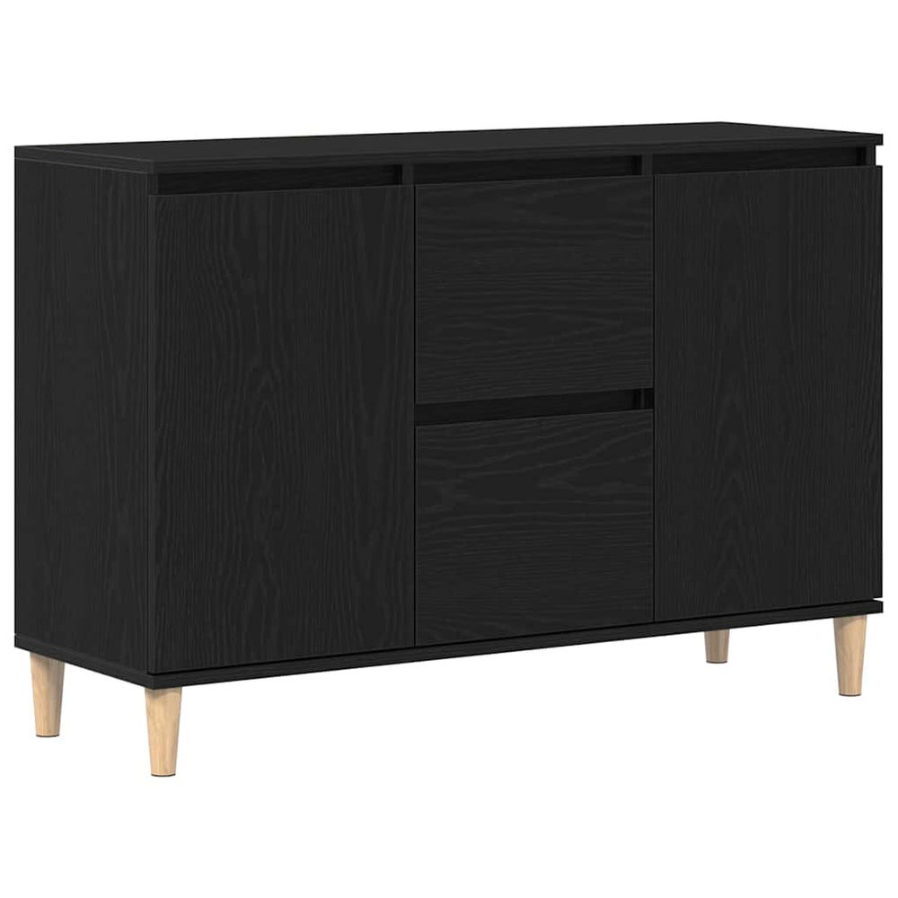 Schwarzes Sideboard mit Schubladen 102 cm