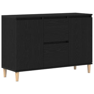 Schwarzes Sideboard mit Schubladen 102 cm