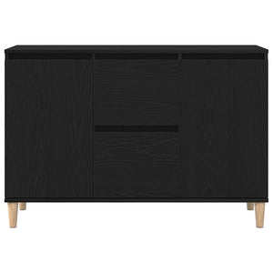 Schwarzes Sideboard mit Schubladen 102 cm