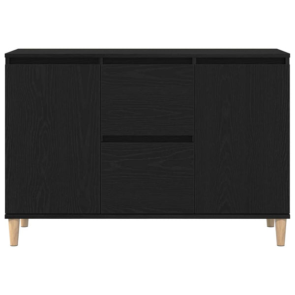 Schwarzes Sideboard mit Schubladen 102 cm