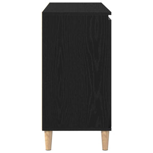 Schwarzes Sideboard mit Schubladen 102 cm