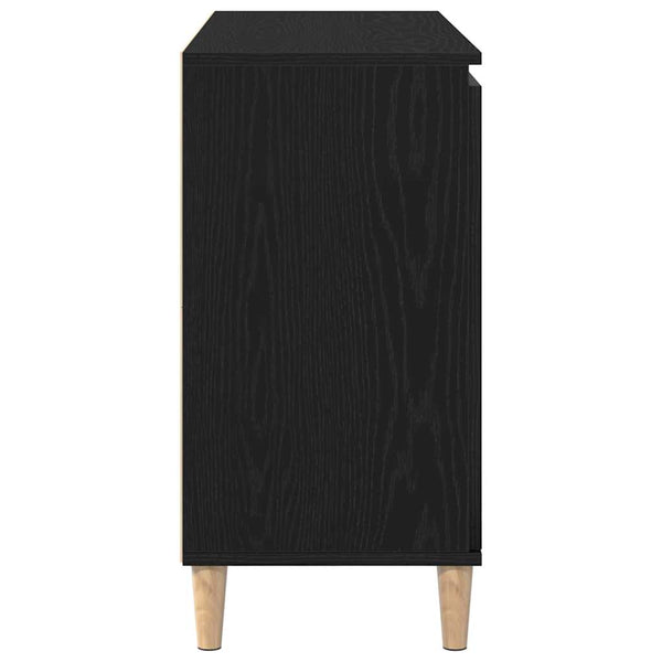 Schwarzes Sideboard mit Schubladen 102 cm