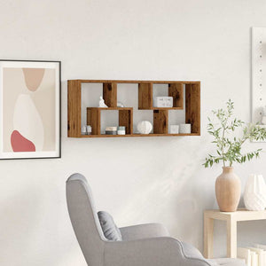 Wandregal Altholz-Optik 90cm