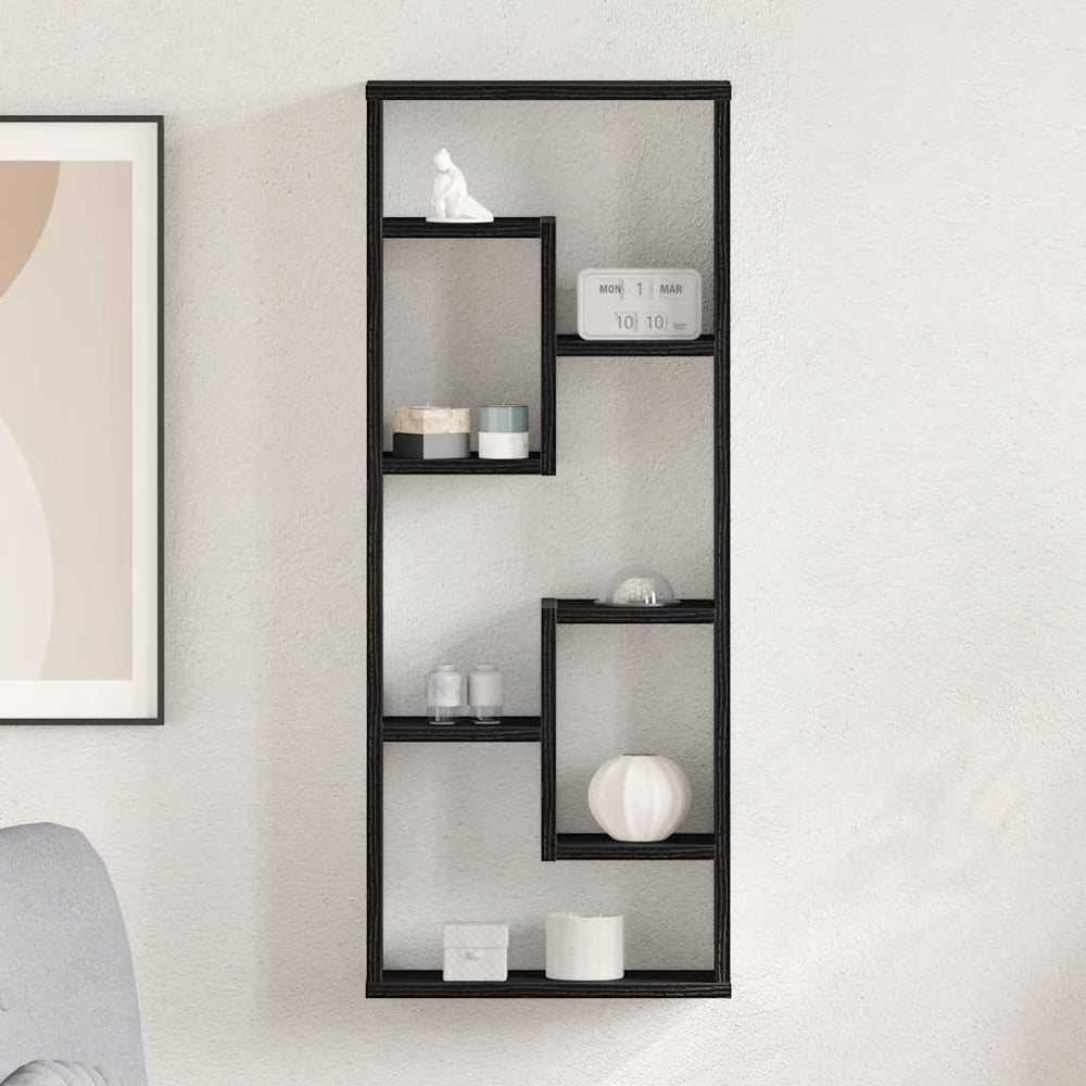 Wandregal Schwarze Eiche 36x16x90 cm