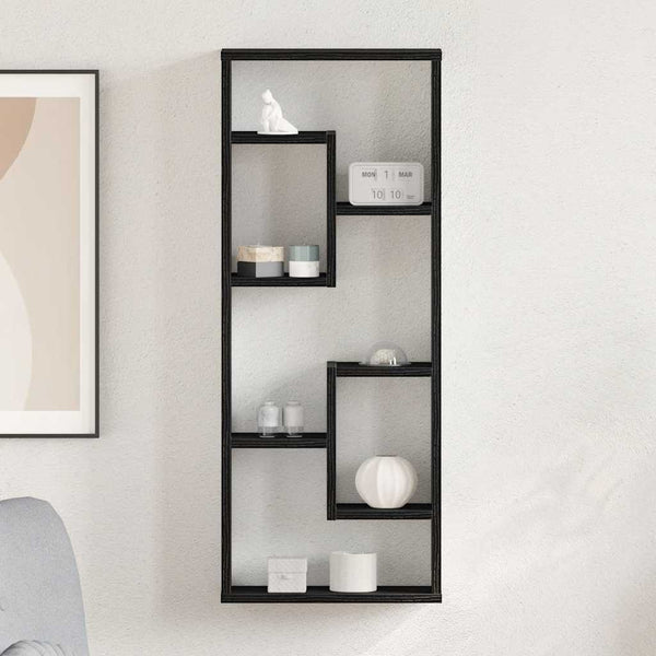 Wandregal Schwarze Eiche 36x16x90 cm