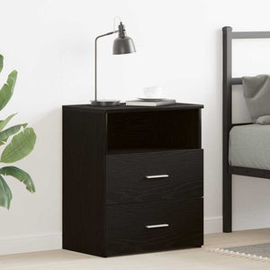 Nachttisch Schwarz Eichenoptik 50x32x60cm