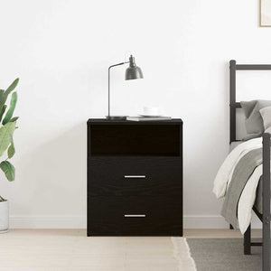 Nachttisch Schwarz Eichenoptik 50x32x60cm