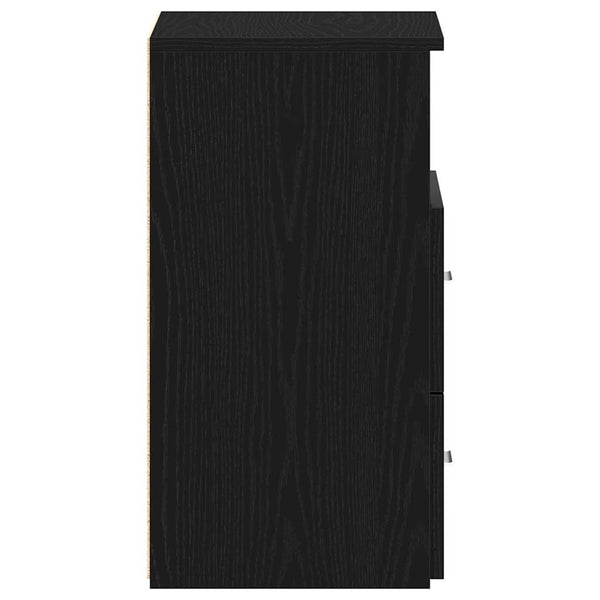 Nachttisch Schwarz Eichenoptik 50x32x60cm