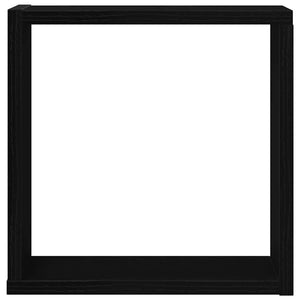 Würfel Wandregale 2er Set, Schwarz Eiche