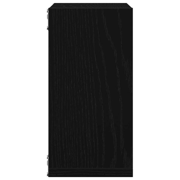 Würfel Wandregale 2er Set, Schwarz Eiche