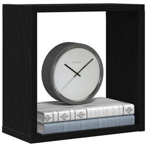 Würfel Wandregale 6er Set Schwarz Eiche