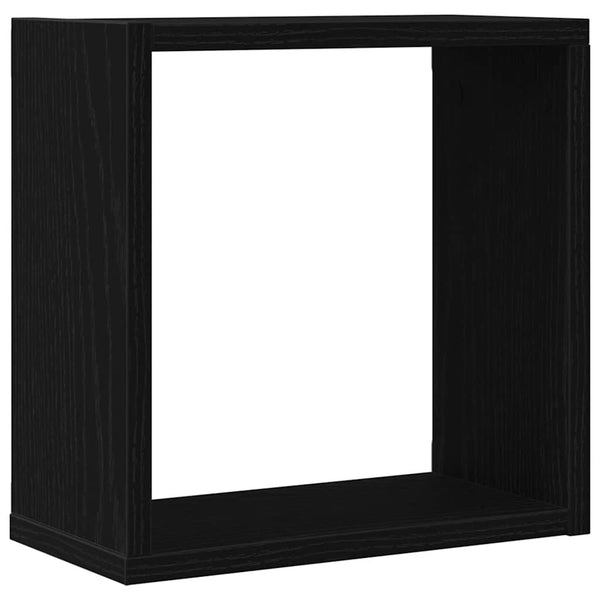 Würfel Wandregale 6er Set Schwarz Eiche