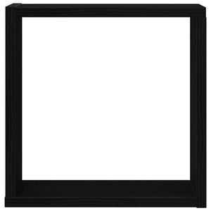 Würfel Wandregale 6er Set Schwarz Eiche