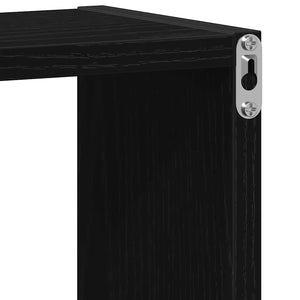 Würfel Wandregale 6er Set Schwarz Eiche
