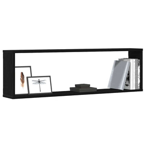 Würfelregale Schwarz Eichen-Optik, 2er Set