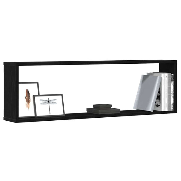 Würfelregale Schwarz Eichen-Optik, 2er Set
