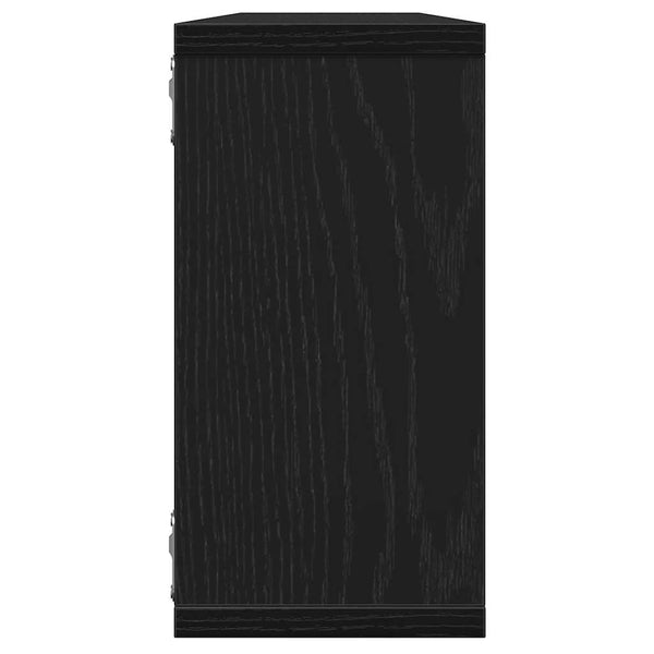 Würfelregale Schwarz Eichen-Optik, 2er Set