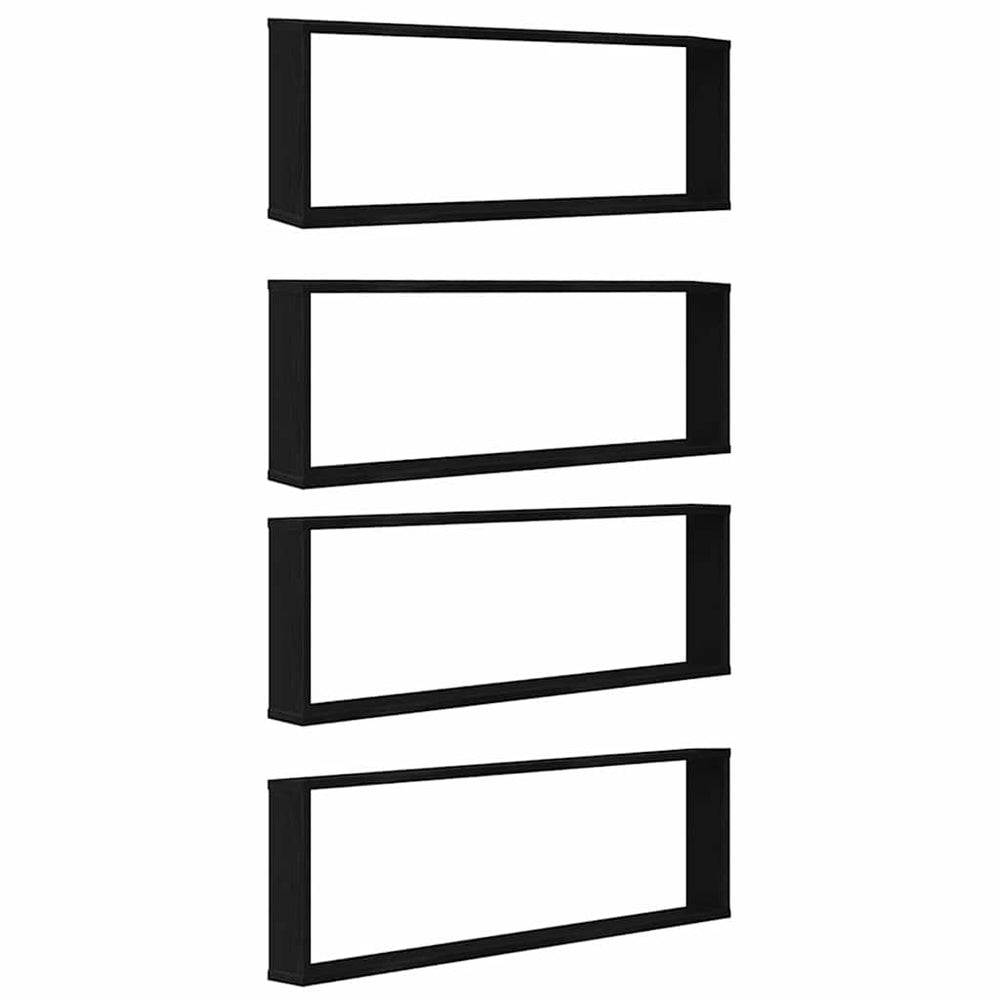 Würfelregale, 4er Set, Eichen-Optik, 100x15x30 cm