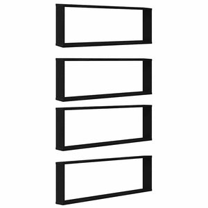 Würfelregale, 4er Set, Eichen-Optik, 100x15x30 cm