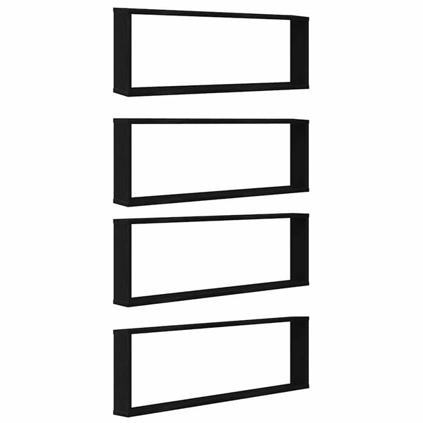 Würfelregale, 4er Set, Eichen-Optik, 100x15x30 cm