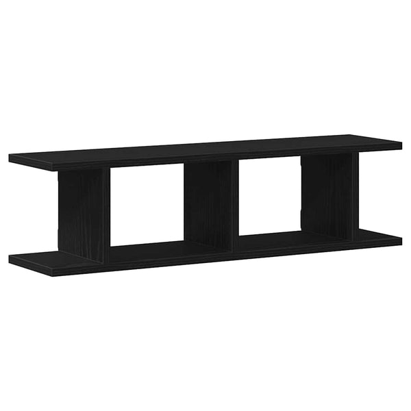 Wandregale 2er Set Schwarz Eiche 75cm